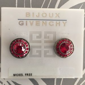 Vintage Givenchy Red Pewter Clip On NWT